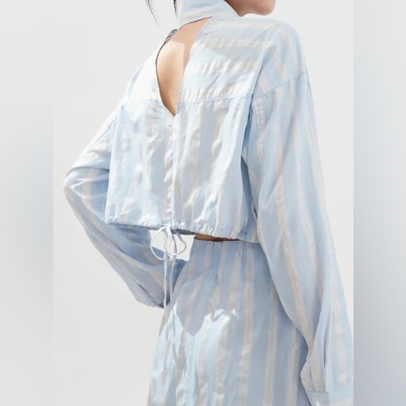 MOUSSY PENELOPE STRIPED BUTTON UP DRESS maxi‎ SIZE Small - Picture 8 of 16